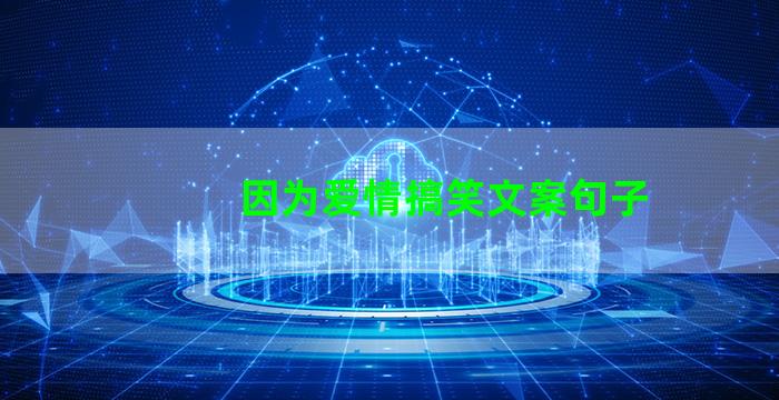 因为爱情搞笑文案句子