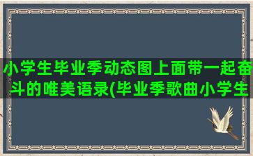 小学生毕业季动态图上面带一起奋斗的唯美语录(毕业季歌曲小学生)