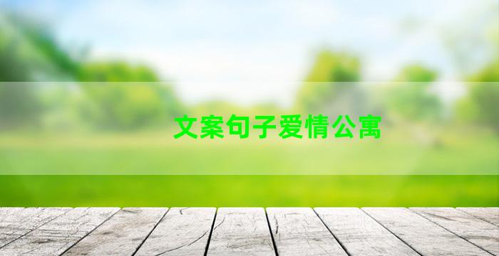 文案句子爱情公寓