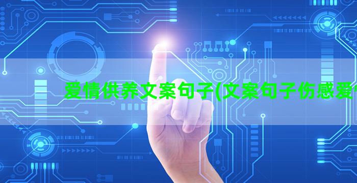 爱情供养文案句子(文案句子伤感爱情)